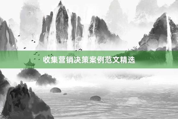 收集营销决策案例范文精选