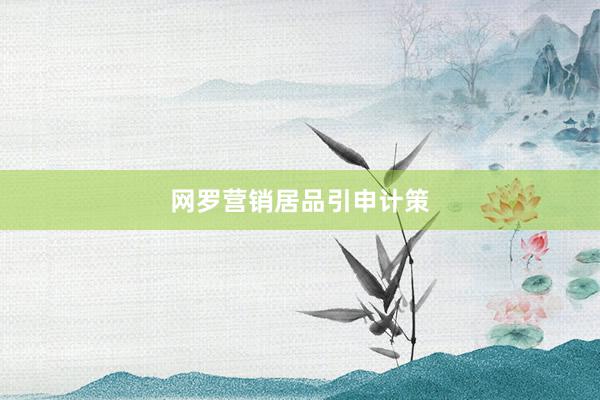 网罗营销居品引申计策