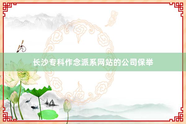 长沙专科作念派系网站的公司保举