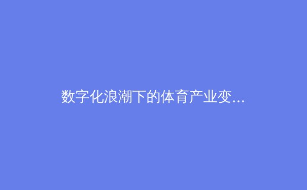 数字化浪潮下的体育产业变革：从传统竞技到沉浸式体验的范式转移 - 3